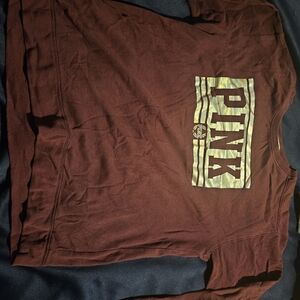 PINK Victoria's Secret Maroon Long Sleeve Shirt